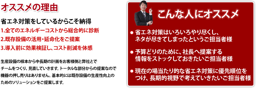 シナジー流「省エネ・コスト削減のご提案」